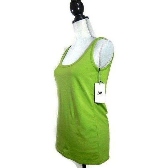 W By Worth Tank Top Shell Womens Small Sleeveless Blouse Shirt Green New - Picture 3 of 8